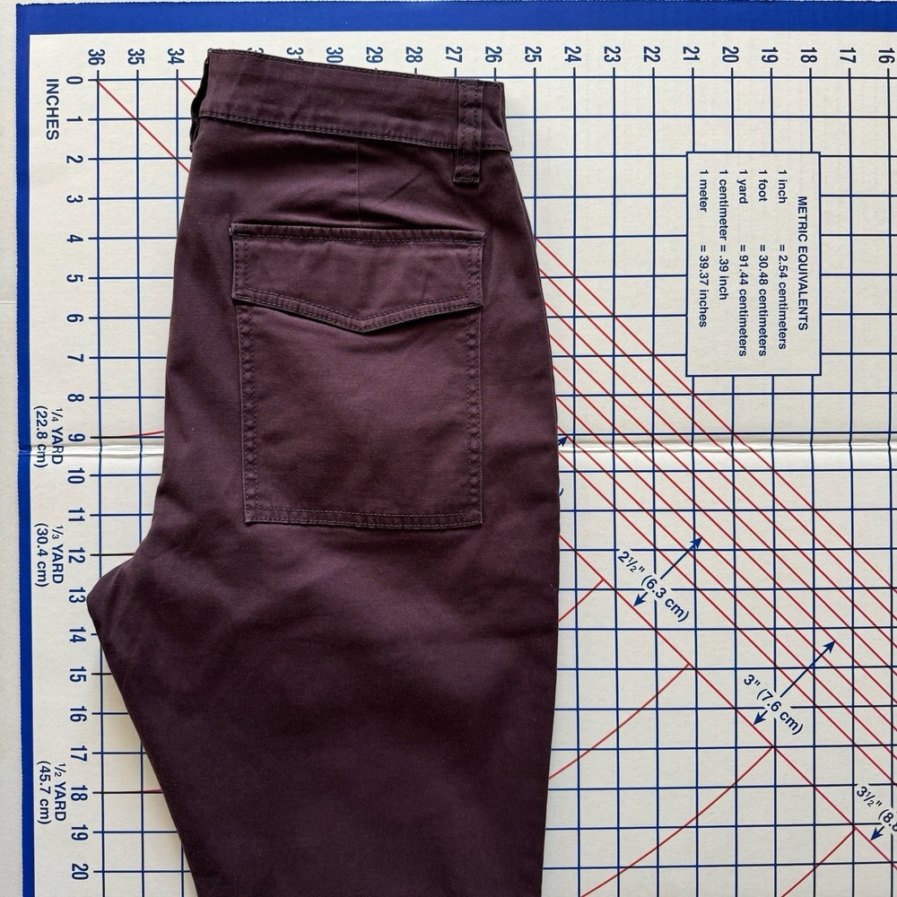 Cabi Deep Plum Carpenter Pant 10 NWT‎ 3926 Purple Goth Whimsigoth Lyocell Cotton - Picture 12 of 14